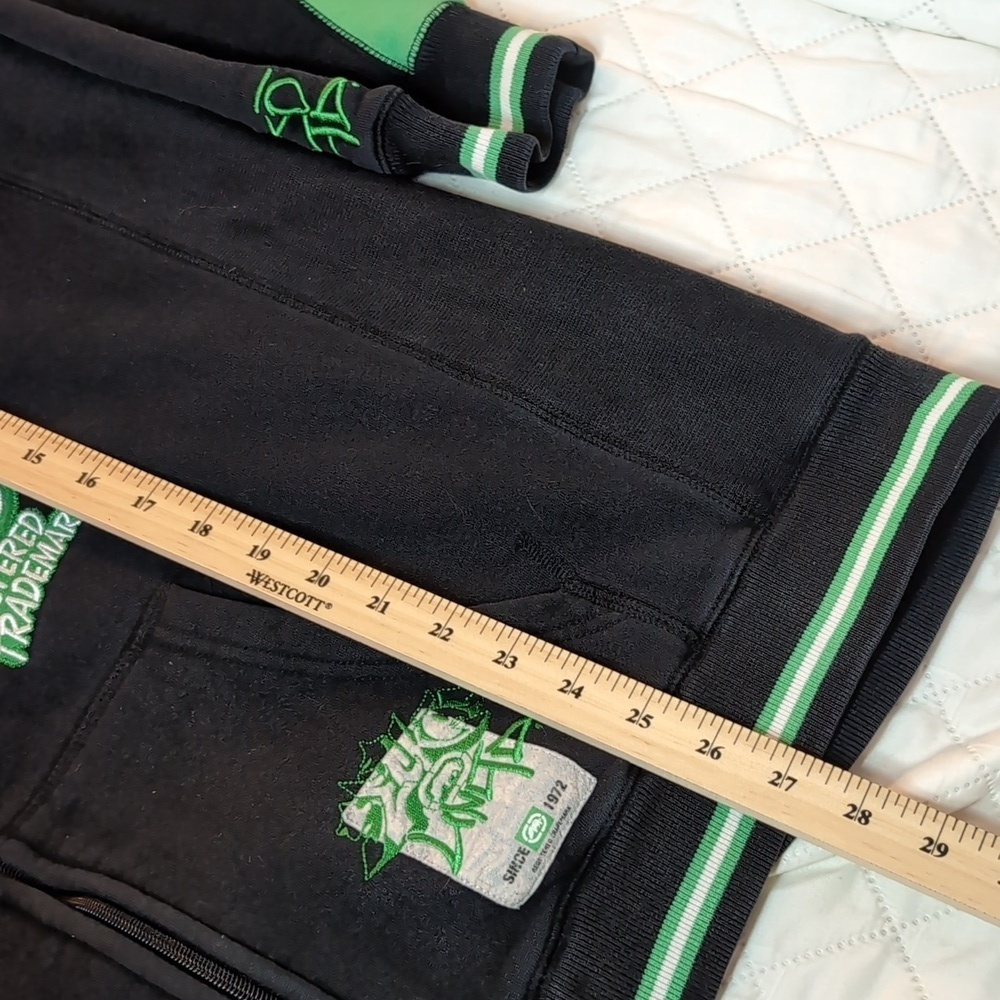 Y2K Ecko UnLimited Writing all Wrongs Men's Green/Black Hoodie Size L. - Picture 13 of 13
